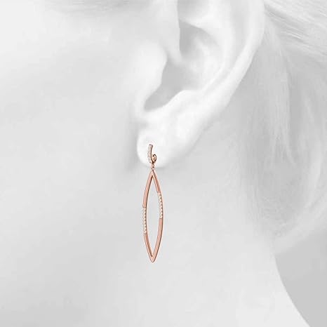 Diamond Drop Dangle Earrings For Women 0.25 Carat Natural Brilliant White Diamond Dangle Earrings For Ladies In 10K Solid Rose White Yellow Gold Best Jewelry Gift For Her By Aone Jewelry