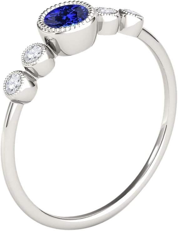0.31 Cttw Natural Round Shape Tanzanite Gemstone And White Diamond Ring made in 14K Rose, White, Yellow Gold