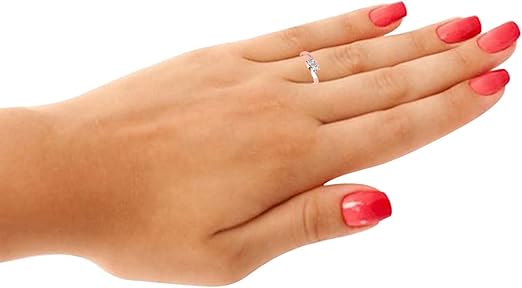 Diamond Engagement Ring For Women 0.50 Carat Brilliant Round Lab Grown Diamond 2 Stone Engagement Aniversary Ring Band In 10K Solid Rose Yellow White Gold By AoneJewelry Collection