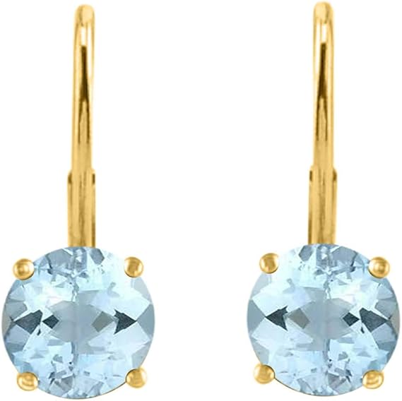 Aonejewelry1.80 Carats Gemstone Diamond Dangling Earrings for Women In 14K Yellow Gold Prong-Setting Gemstone Wedding Jewelry Collection