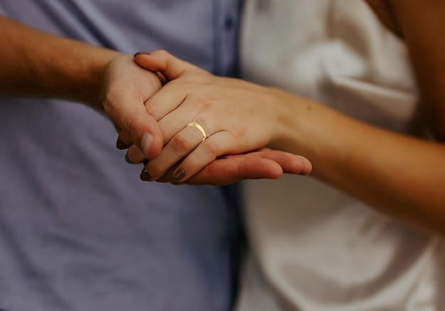 14K Solid Gold 3MM Plain Men's and Women's Wedding Band Ring