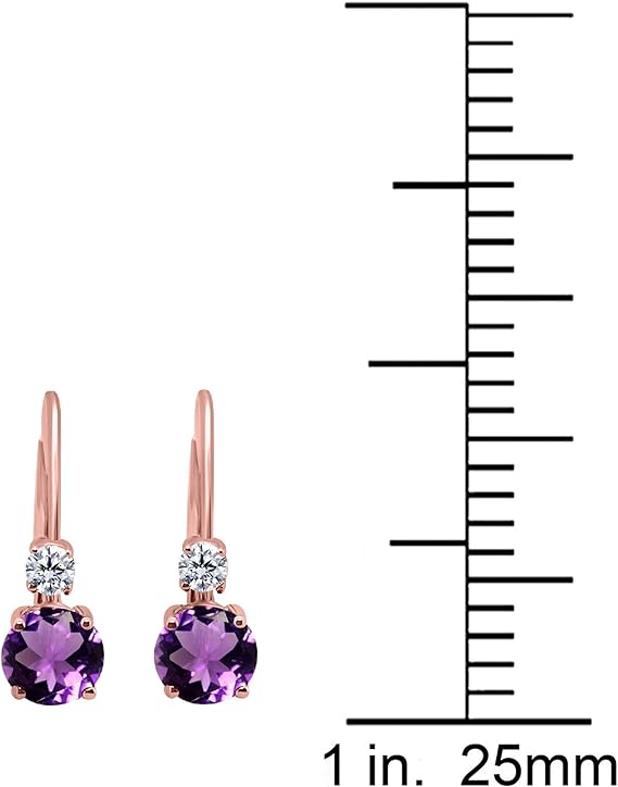 Aonejewelry1.80 Carats Gemstone Diamond Dangling Earrings for Women In 14K Rose Gold Prong-Setting Gemstone Wedding Jewelry Collection