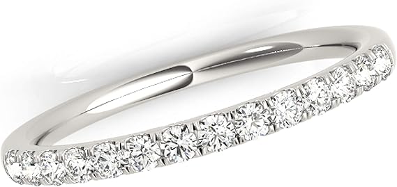 Aonejewelry 0.25 Carat Diamond Engagement Wedding Band In 10K Solid Rose, White & Yellow Gold, Best Valentinesday Gift