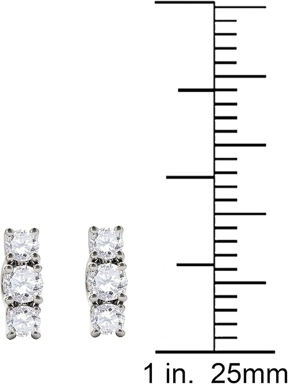 AoneJewelry1/2 Carat Diamond Stud Earrings for Women In 14K Solid Gold With Secure Push Back Prong-Setting Gemstone Wedding Jewelry Collection