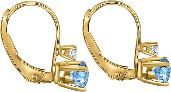 Aonejewelry1.80 Carats Gemstone Diamond Dangling Earrings for Women In 14K Yellow Gold Prong-Setting Gemstone Wedding Jewelry Collection