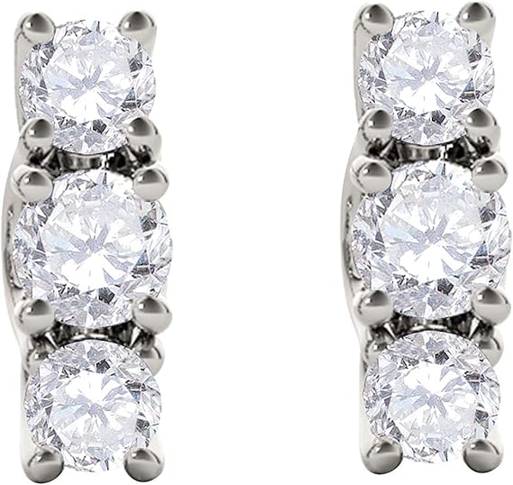 AoneJewelry1/2 Carat Diamond Stud Earrings for Women In 14K Solid Gold With Secure Push Back Prong-Setting Gemstone Wedding Jewelry Collection