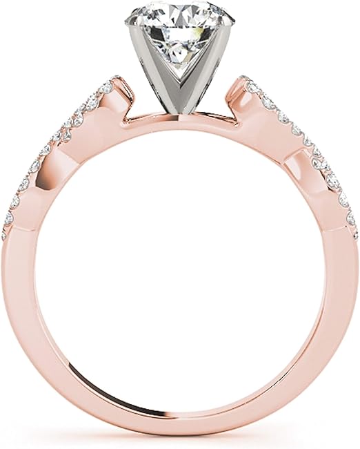 Aonejewelry 3/4 Carat Diamond Engagement Wedding Ring In 14K Solid Rose, White & Yellow Gold, Best Valentinesday Gift