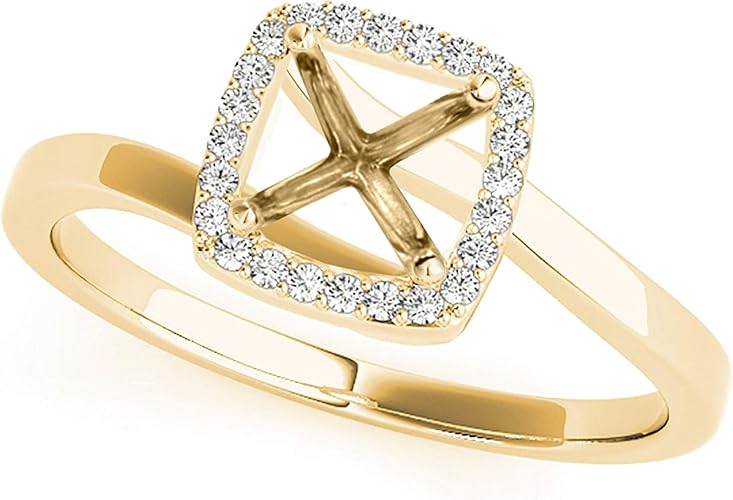 AoneJewelry Engagement Rings for Women 3.15 Carat Diamond Semi-Mount Engagement Ring In 18K Solid Rose, White & Yellow Gold (No Center Stone) Wedding Jewelry Collection -Valentines Day Gift for Her
