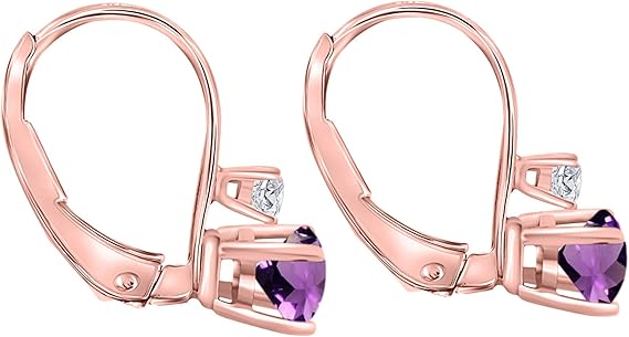 Aonejewelry1.80 Carats Gemstone Diamond Dangling Earrings for Women In 14K Rose Gold Prong-Setting Gemstone Wedding Jewelry Collection
