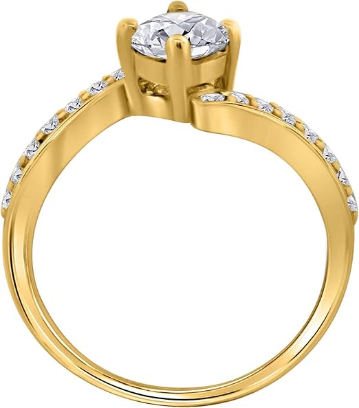Aonejewelry 3/4 Carat Diamond Sparkler Engagement Ring In 14K Solid Rose, Yellow & White Gold, Best Valentinesday Gift
