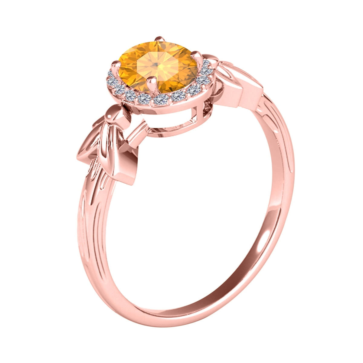 1.40 Carat Diamond Gemstone Ring In 10K Solid Rose, White & Yellow Gold, Best Valentinesday Gift