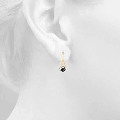 Diamond Drop Dangle Earrings For Women 0.75 Carat Natural Brilliant Shiny Black Diamond Dangle Earrings For Ladies In 10K Solid Rose White Yellow Gold Best Jewelry Gift For Her By Aone Jewelry