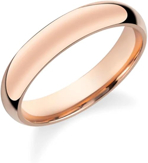 14K Solid Gold 3MM Plain Men's and Women's Wedding Band Ring