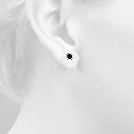 Black Diamond Studs Earrings For Women 2.75 Carat Natural Round Black Diamond With Natural Round White Diamond Studs Push Back Earrings For Ladies In 10K Solid Rose White Yellow Gold Best Jewelry Gift For Her By Aone Jewelry