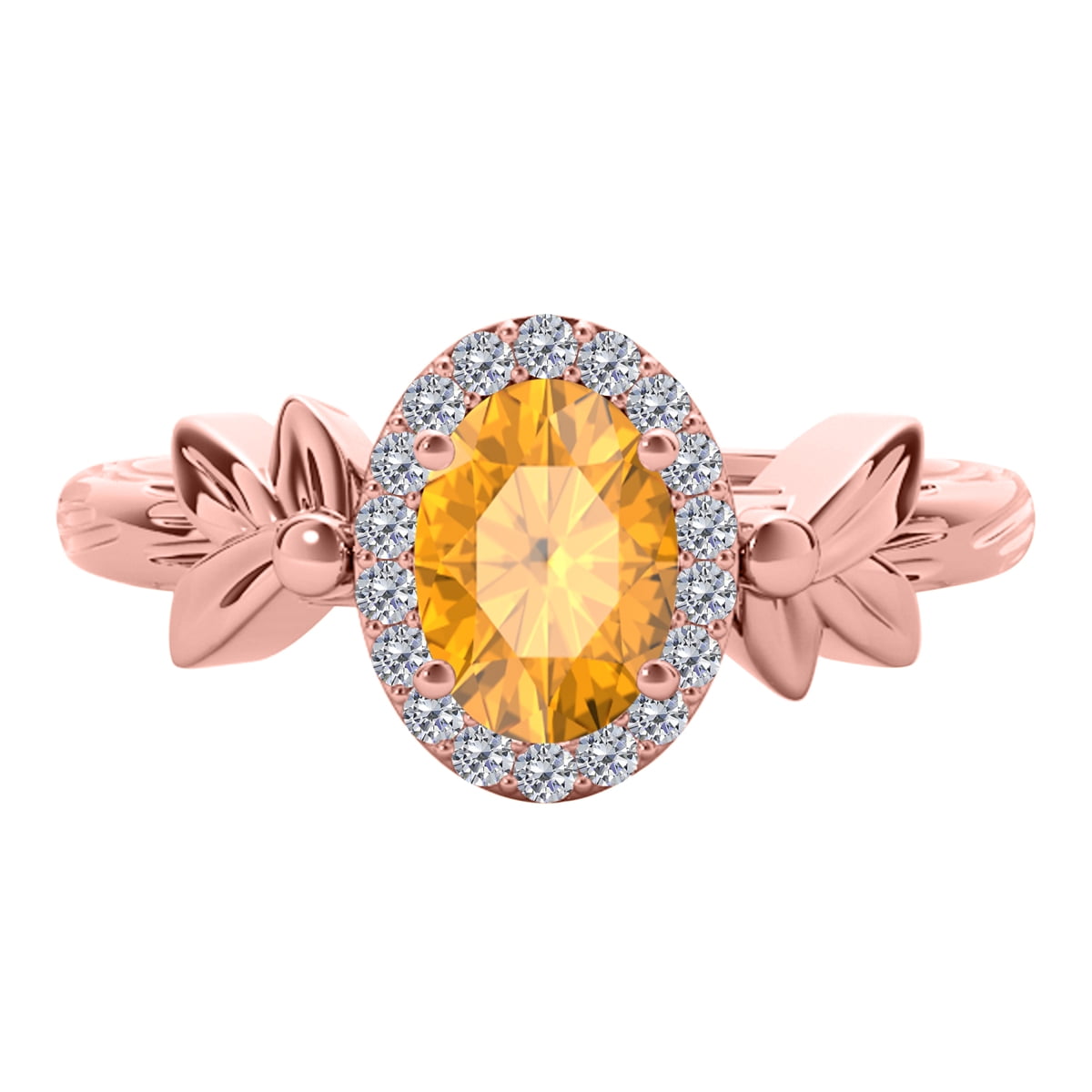 1.40 Carat Diamond Gemstone Ring In 10K Solid Rose, White & Yellow Gold, Best Valentinesday Gift