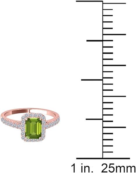 1.85 Ct. 10k Rose, White & Yellow Gold Peridot Diamond Ring, Best Valentinesday Gift