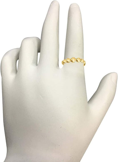 AoneJewelry 14K Yellow Gold Hand Crafted Wedding Band In For Women's, Best Valentinesday Gift