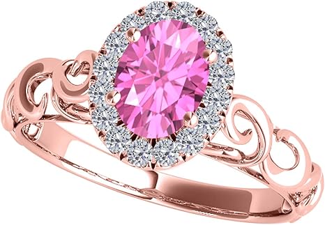 1.35 Carat Diamond Gemstone Oval Shape Ring In 10K Solid Rose, White & Yellow Gold, Best Valentinesday Gift