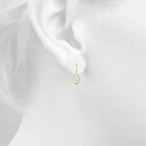 Diamond Drop Dangle Earrings For Women 0.50 Carat Natural Brilliant White Diamond Dangle Earrings For Ladies In 14K Solid Rose White Yellow Gold Best Jewelry Gift For Her By Aone Jewelry