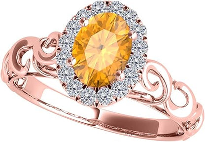 1.35 Carat Diamond Gemstone Ring In 10K Solid Rose, White & Yellow Gold, Best Valentinesday Gift