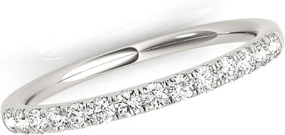 Aonejewelry 0.25 Carat Diamond Engagement Wedding Band In 10K Solid Rose, White & Yellow Gold, Best Valentinesday Gift