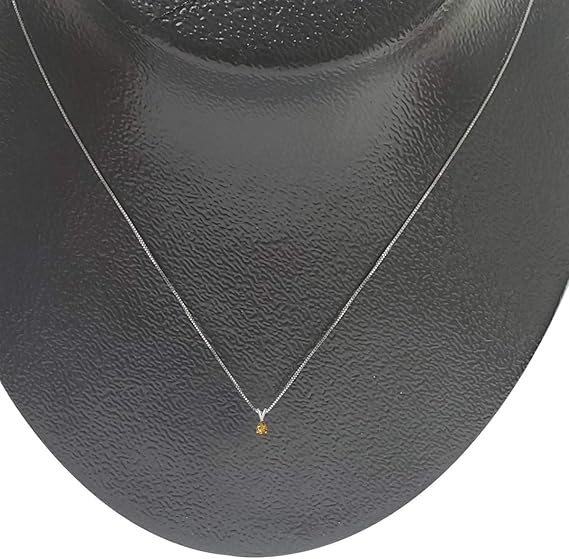 0.45Ct Pear Citrine Pendant in 14k White Gold (6x4 mm), Best Valentinesday Gift