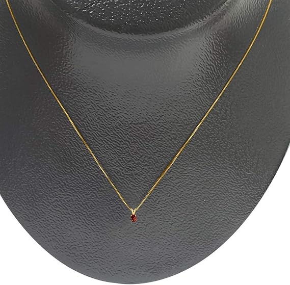 1.70Ct Oval Garnet Pendant in 14k Yellow Gold (9x7 mm), Best Valentinesday Gift