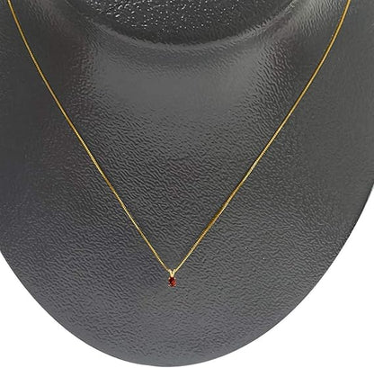 0.80Ct Oval Garnet Pendant in 14k Yellow Gold (7x5 mm), Best Valentinesday Gift