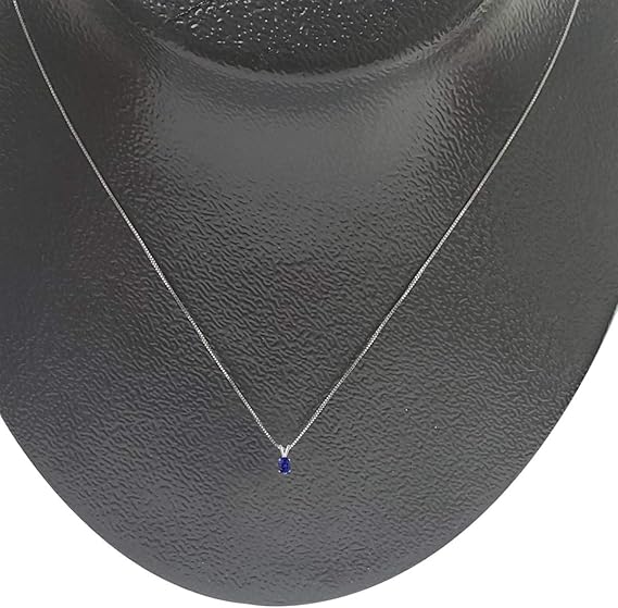 0.45Ct Oval Tanzanite Pendant in 14k White Gold (6x4 mm), Best Valentinesday Gift