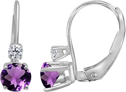 Aonejewelry1.80 Carats Gemstone Diamond Dangling Earrings for Women In 14K White Gold Prong-Setting Gemstone Wedding Jewelry Collection