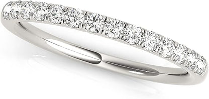 Aonejewelry 0.25 Carat Diamond Engagement Wedding Band In 10K Solid Rose, White & Yellow Gold, Best Valentinesday Gift
