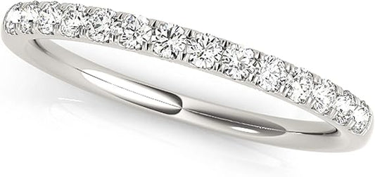 Aonejewelry 0.25 Carat Diamond Engagement Wedding Band In 10K Solid Rose, White & Yellow Gold, Best Valentinesday Gift