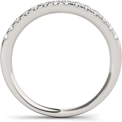 Aonejewelry 0.25 Carat Diamond Engagement Wedding Band In 10K Solid Rose, White & Yellow Gold, Best Valentinesday Gift
