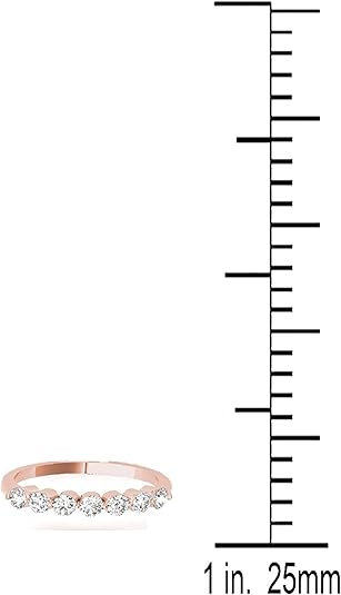 1/4 Carat Diamond All-Day Comfort Wedding Band In 10K Solid Rose Gold, Best Valentinesday Gift