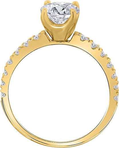 Aonejewelry 18K IGI Certified 1.35 Carat Diamond Engagement Ring In Solid Rose, White & Yellow Gold, Best Valentinesday Gift