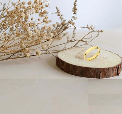 14K Solid Gold 5MM Plain Men's and Women's Wedding Band Ring